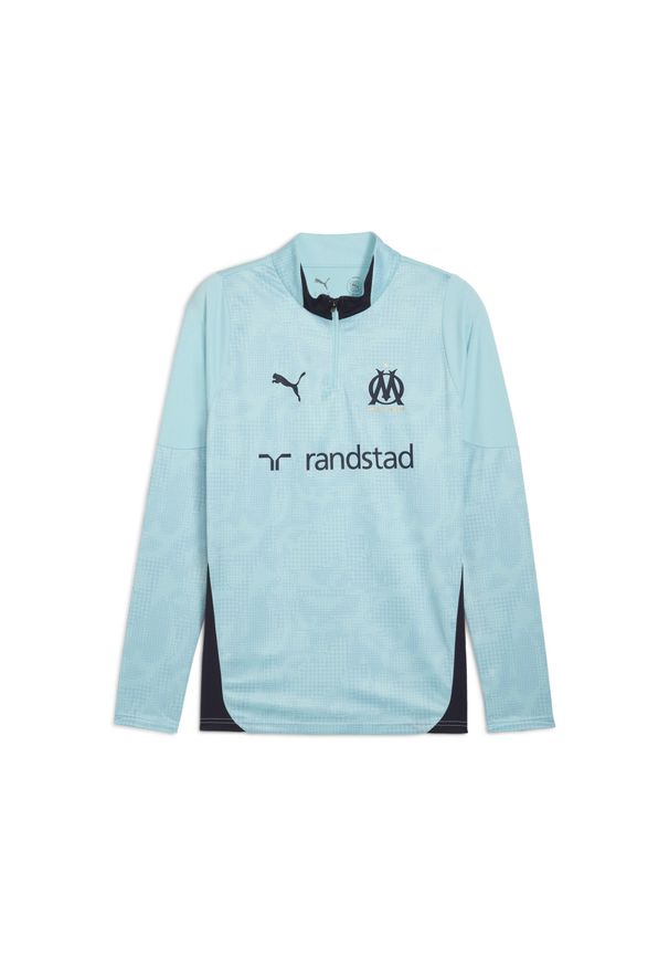 Puma - Męska bluza treningowa Olympique Marsylia z zamkiem 1/4 PUMA. Kolor: niebieski. Sport: piłka nożna