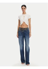 Elisabetta Franchi T-Shirt MA-006-51E2 Biały Regular Fit. Kolor: biały. Materiał: bawełna #5