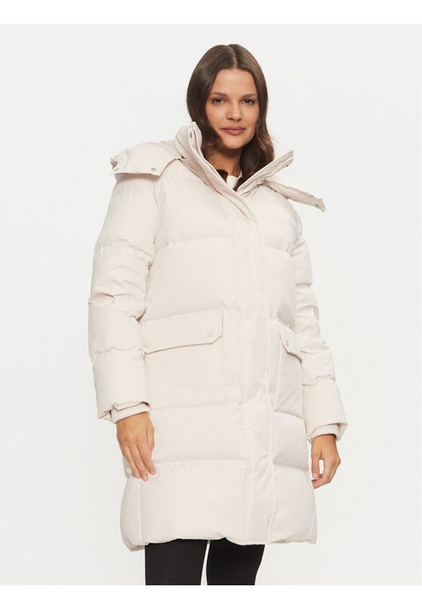 Guess Kurtka puchowa Beliksa W4BL0B WGJR2 Beżowy Regular Fit. Kolor: beżowy. Materiał: syntetyk. Sezon: zima