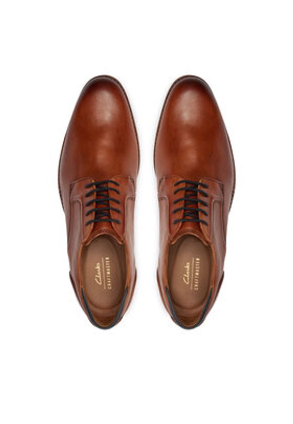 Clarks Półbuty Craftarlo Lace 26177697 Brązowy. Kolor: brązowy. Materiał: skóra