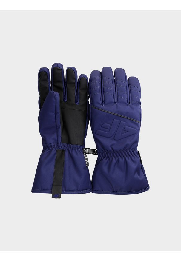 4f - 4F Rękawice narciarskie Thinsulate męskie - granatowe S. Kolor: niebieski. Materiał: tkanina, dzianina, syntetyk, materiał. Technologia: Thinsulate. Sezon: zima. Sport: narciarstwo