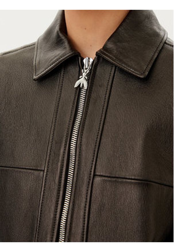 Patrizia Pepe Kurtka skórzana 8O0160 L143 K103 Czarny Regular Fit. Kolor: czarny. Materiał: skóra