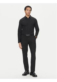 Calvin Klein Koszula LV04LB145G Czarny Slim Fit. Kolor: czarny. Materiał: bawełna #3