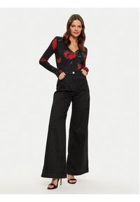 Guess Bluzka W5RP26 KCMI2 Czarny Regular Fit. Kolor: czarny. Materiał: syntetyk