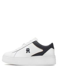 TOMMY HILFIGER - Tommy Hilfiger Sneakersy Th Platform Court Sneaker FW0FW07910 Biały. Kolor: biały. Obcas: na platformie #5