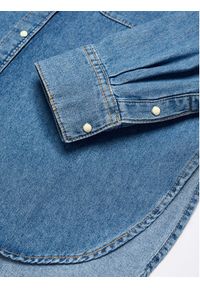 mango - Mango Koszula jeansowa 57053807 Niebieski Regular Fit. Kolor: niebieski. Materiał: jeans, bawełna #4