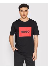 Hugo T-Shirt Dulive222 50467952 Czarny Regular Fit. Kolor: czarny. Materiał: bawełna