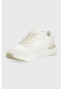 Calvin Klein sneakersy kolor biały. Zapięcie: sznurówki. Kolor: biały. Materiał: skóra, guma. Obcas: na platformie #3