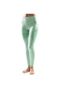 SIROKO - Damskie legginsy kompresyjne Sporty zimowe Siroko Fynbo. Kolor: zielony. Sezon: zima