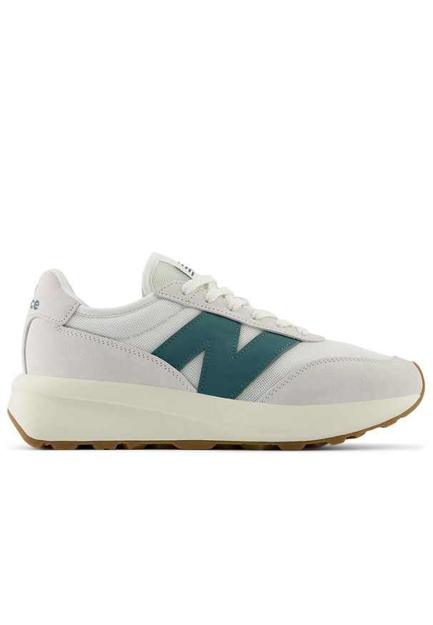 Buty unisex New Balance U370CC - beżowe. Zapięcie: sznurówki. Kolor: beżowy. Materiał: guma, skóra, zamsz. Szerokość cholewki: normalna. Sezon: lato