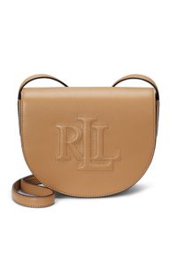 Lauren Ralph Lauren - LAUREN RALPH LAUREN Torebka Witley Leather Medium Embossed Logo Crossbody Bag 431950130008 Brązowy. Kolor: brązowy. Materiał: skórzane