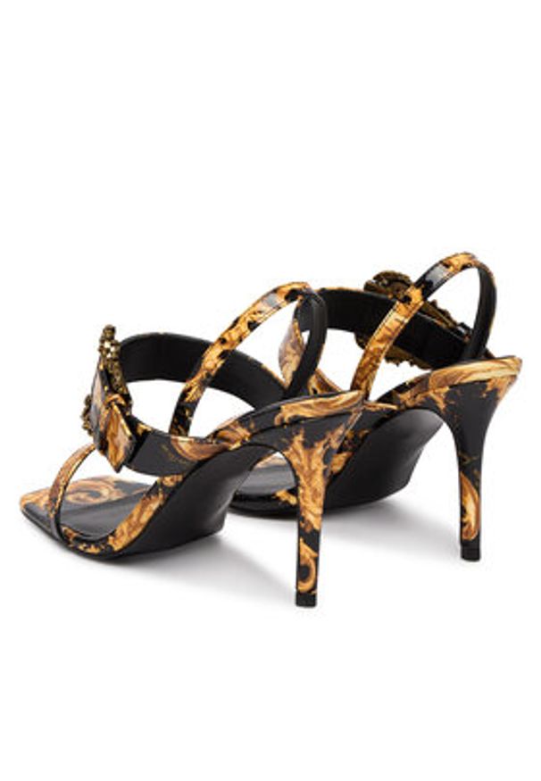 Versace Jeans Couture Sandały 80VA3S71 ZS366 G89 Czarny. Kolor: czarny. Materiał: skóra
