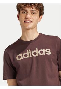 Adidas - adidas T-Shirt Essentials Linear Logo IZ4768 Brązowy Regular Fit. Kolor: brązowy. Materiał: bawełna #3