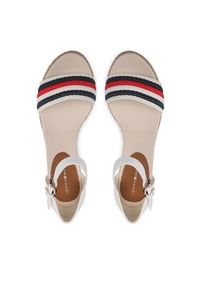 TOMMY HILFIGER - Tommy Hilfiger Espadryle Mid Wedge Corporate FW0FW07078 Écru. Materiał: materiał #2