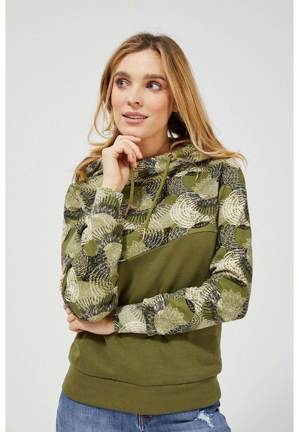 Bluza MOODO z kapturem, z długim rękawem