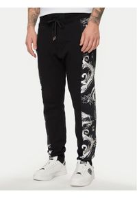 Versace Jeans Couture Spodnie dresowe 76GAA3C0 Czarny Regular Fit. Kolor: czarny. Materiał: bawełna
