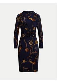 Lauren Ralph Lauren - LAUREN RALPH LAUREN Sukienka codzienna 250957702 Granatowy Slim Fit. Okazja: na co dzień. Kolor: niebieski. Materiał: syntetyk. Typ sukienki: proste. Styl: casual