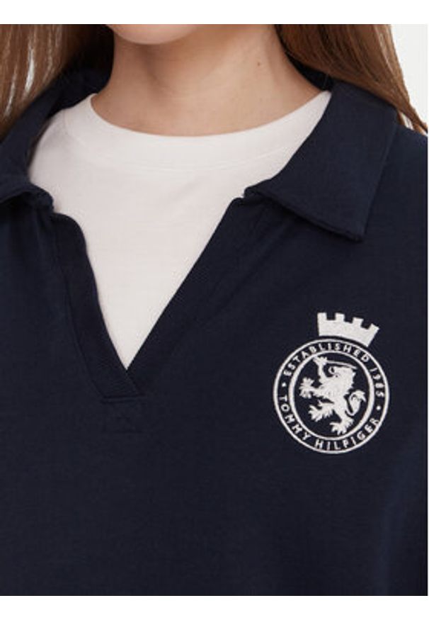 TOMMY HILFIGER - Tommy Hilfiger Bluza UW0UW06078 Granatowy Regular Fit. Kolor: niebieski. Materiał: bawełna
