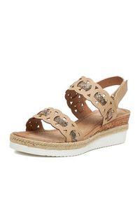 Clara Barson Espadryle WS2189-52 Beżowy. Kolor: beżowy. Materiał: materiał #7