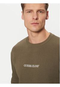 Guess Jeans Bluza M4YQ19 K9V31 Khaki Regular Fit. Kolor: brązowy. Materiał: bawełna