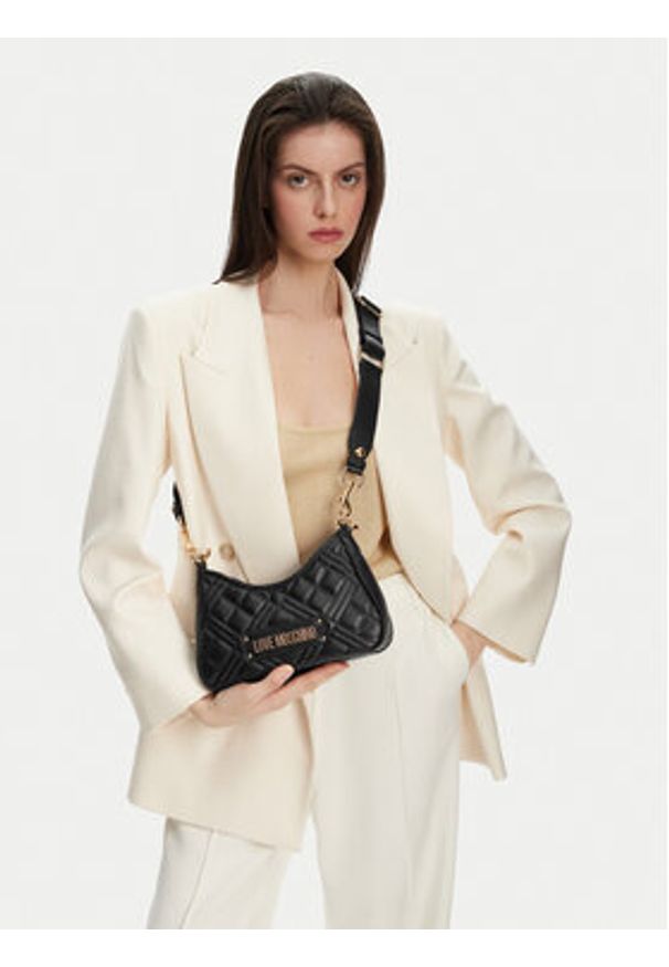 Love Moschino - LOVE MOSCHINO Torebka JC4152PP1MLA0000 Czarny. Kolor: czarny. Materiał: skórzane
