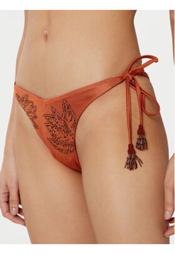 Maaji Dół od bikini Satin Umber Sunseeker PT3760SCC004 Brązowy. Kolor: brązowy. Materiał: syntetyk