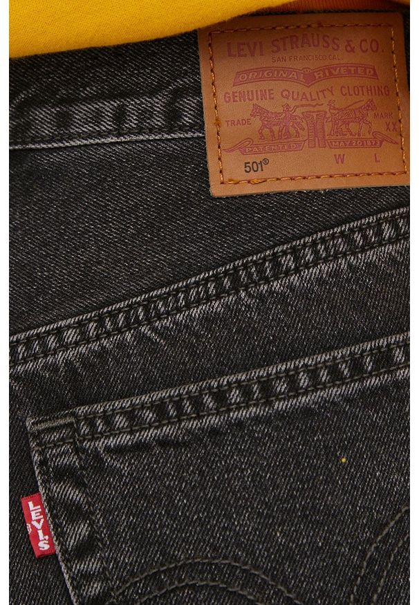 Levi's® - Levi's Jeansy 501 damskie high waist. Okazja: na spotkanie biznesowe. Stan: podwyższony. Kolor: szary. Styl: biznesowy
