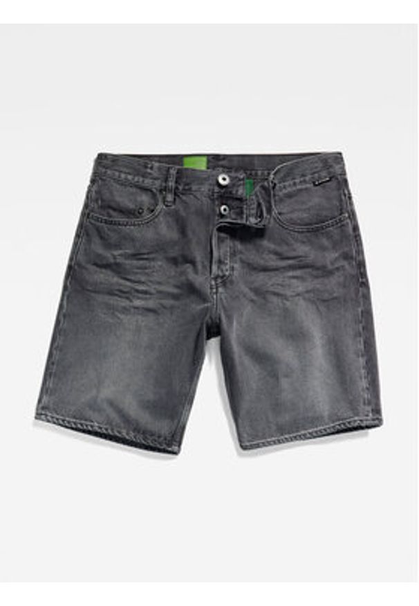 G-Star RAW - G-Star Raw Szorty jeansowe D20776-D291-C778 Szary Regular Fit. Kolor: szary. Materiał: jeans, bawełna