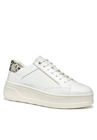 Geox Sneakersy D Spherica Ecub-2 D55WVB 0BCAR C0405 Biały. Kolor: biały. Materiał: skóra