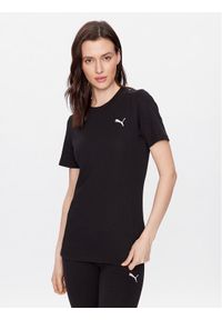 Puma T-Shirt Her 674063 Czarny Slim Fit. Kolor: czarny. Materiał: bawełna, syntetyk