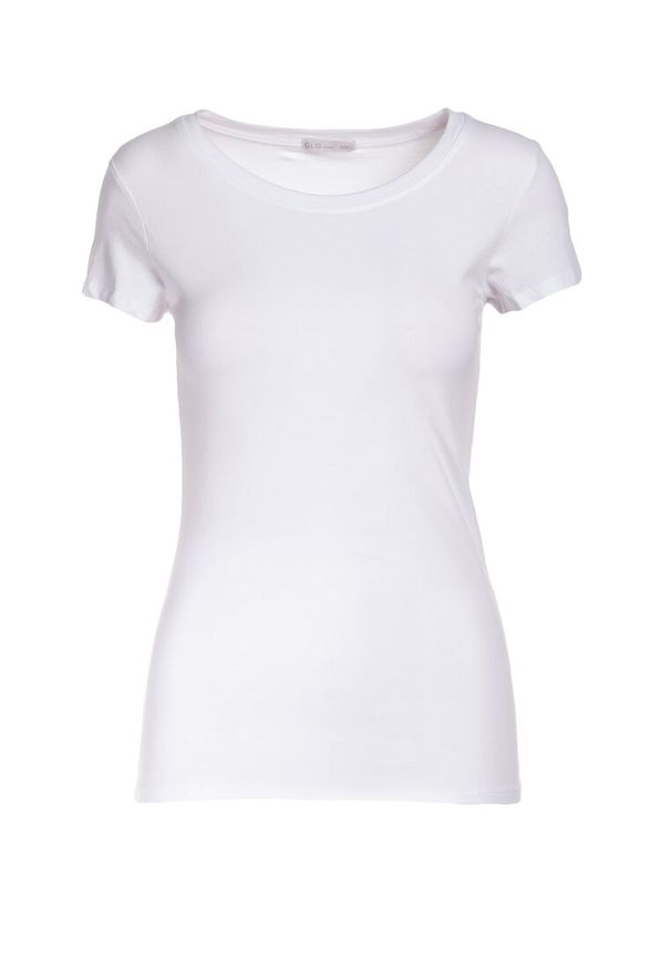 Born2be - Biały T-shirt Gathanthei. Okazja: na co dzień, do domu. Kolor: biały. Materiał: dresówka, jeans, bawełna, dzianina. Długość rękawa: krótki rękaw. Długość: krótkie. Wzór: gładki. Styl: sportowy, klasyczny, casual