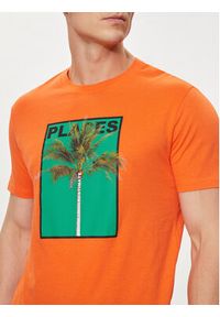 United Colors of Benetton - United Colors Of Benetton T-Shirt 3P7XU108X Pomarańczowy Regular Fit. Kolor: pomarańczowy. Materiał: bawełna #2
