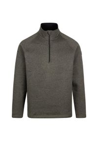 TRESPASS - Bluza Męska Corsham Marl Half Zip Fleece Top. Kolor: zielony. Sezon: zima. Sport: turystyka piesza