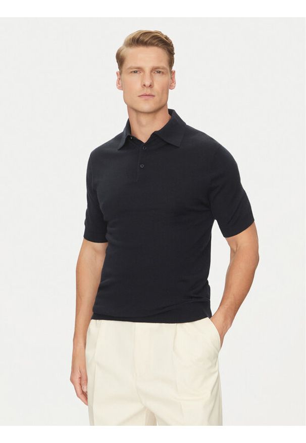 Marciano Guess Sweter 5GHR01 5860Z Granatowy Regular Fit. Kolor: niebieski. Materiał: wełna, kaszmir