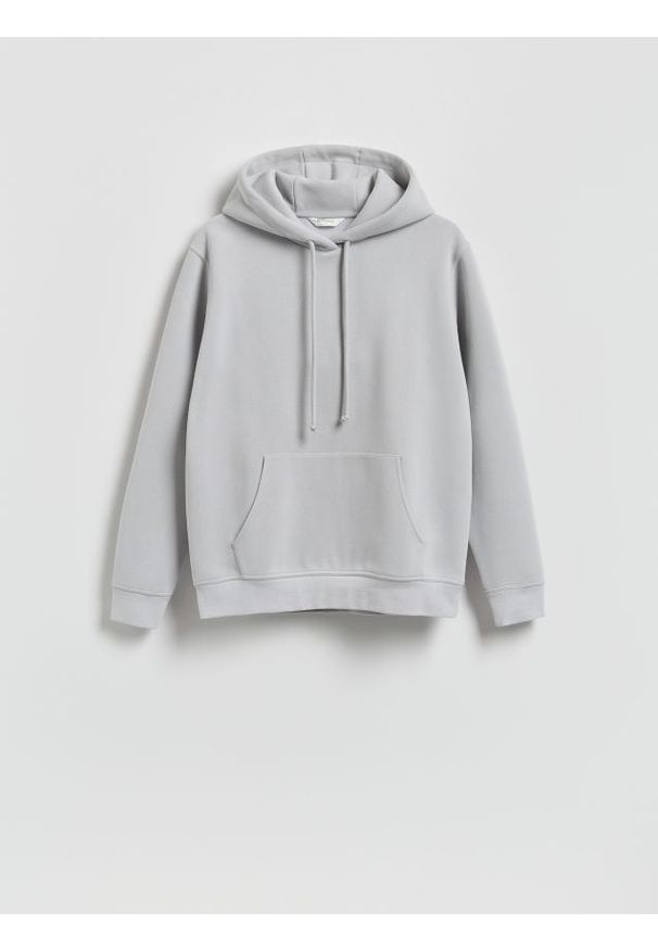 Reserved - Bluza z kapturem - jasnoszary. Typ kołnierza: kaptur. Kolor: szary. Materiał: bawełna, dzianina