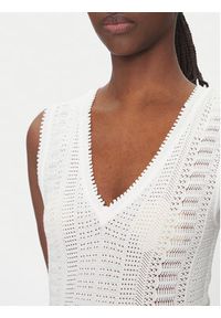 Morgan Top 242-MUSHU Biały Slim Fit. Kolor: biały. Materiał: wiskoza, syntetyk #5