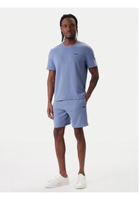 BOSS T-Shirt Waffle 50535891 Błękitny Regular Fit. Kolor: niebieski. Materiał: bawełna #4