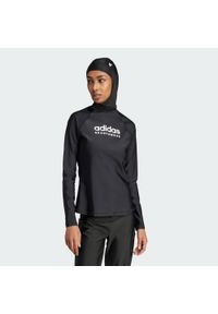 Adidas - Koszulka Long Sleeve Rash Guard. Kolor: czarny. Materiał: materiał