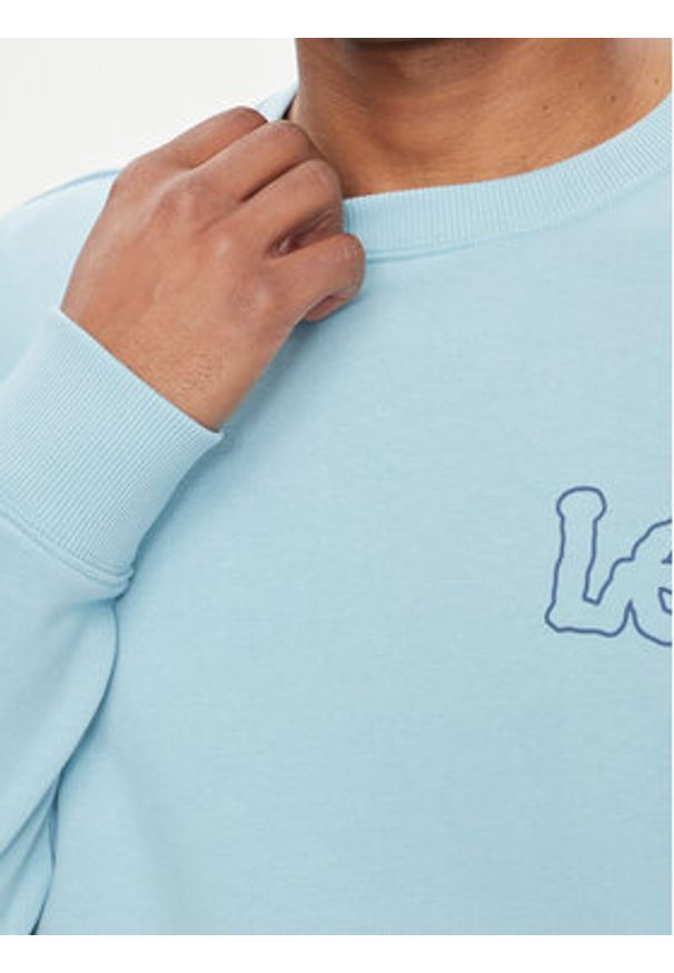 Lee Bluza Wobbly 112349357 Błękitny Regular Fit. Kolor: niebieski. Materiał: bawełna