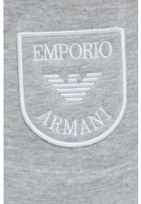 Emporio Armani Underwear szorty damskie kolor szary z aplikacją medium waist. Kolor: szary. Wzór: aplikacja #2