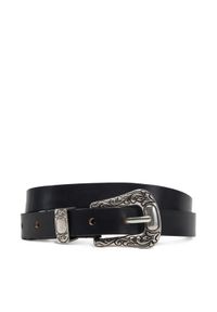 only - ONLY Pasek Damski Onlty Slim Leather Wester Jeans Belt Acc 15338269 Czarny. Kolor: czarny. Materiał: skóra