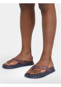 TOMMY HILFIGER - Tommy Hilfiger Japonki Dual Density Toe Beach Sandal FM0FM05015 Granatowy. Kolor: niebieski. Materiał: materiał #5