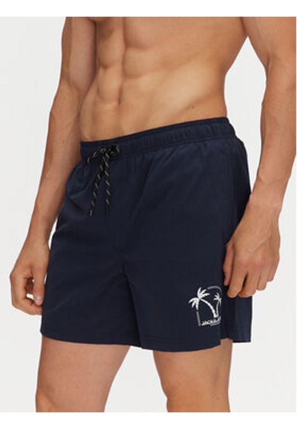 Jack & Jones - Jack&Jones Szorty kąpielowe Maui 12278729 Granatowy Regular Fit. Kolor: niebieski. Materiał: syntetyk