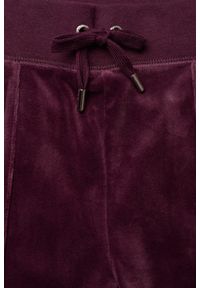 Juicy Couture - JUICY COUTURE Śliwkowe damskie spodnie welurowe Del Ray Pocket Pant, Rozmiar XS. Kolor: fioletowy. Materiał: welur #6