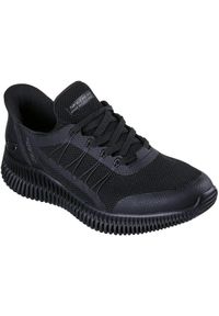 skechers - Adidasy Skechers Bobs Geo Lite-fixed Edge, Mężczyźni. Kolor: czarny. Materiał: materiał. Sport: fitness