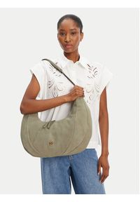 Pinko - PINKO Torebka Slouchy Hobo Big PE 25 PLTT 104295 A29N Szary. Kolor: szary. Materiał: skórzane, zamszowe