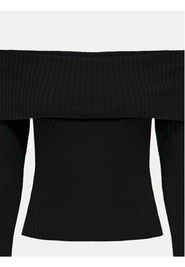 JDY Bluzka Liva 15336133 Czarny Slim Fit. Kolor: czarny. Materiał: syntetyk