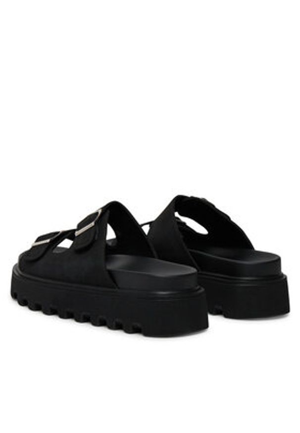 DeeZee Klapki HY86009-19 Czarny. Kolor: czarny. Materiał: materiał