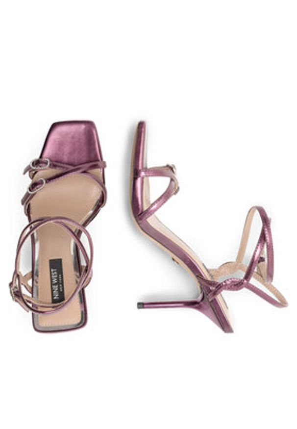 Nine West Sandały FARAZA ZL23014CC Fioletowy. Kolor: fioletowy. Materiał: skóra