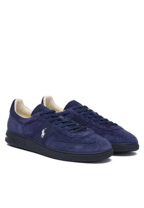 Polo Ralph Lauren Sneakersy 809P01617003 Granatowy. Kolor: niebieski. Materiał: zamsz, skóra